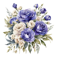 bouquet de fleurs aquarelle png