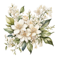 bouquet de fleurs aquarelle png