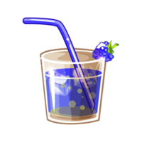 bicchiere di freddo frutta cocktail con Ghiaccio. mora bere. png