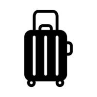 viaje bolso sólido icono. maleta símbolo para viaje gráfico diseño. vector