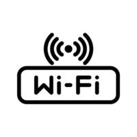 Wifi icono. Internet red símbolo con contorno gráfico diseño estilo. adecuado para sitio web, logo, aplicación, modelo y ui diseño. vector