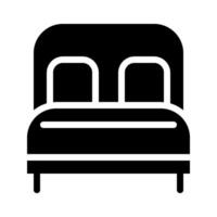 bedroom solid icon. hotel rest room symbols icons graphic design. vector