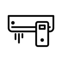 Air conditioning icon. ac symbol icons with remote outline design. vector