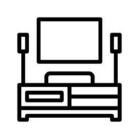 entretenimiento habitación icono. con televisión y sonido sistema. adecuado para sitio web diseño, logo, aplicación, plantilla, y ui vector