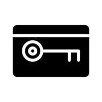 Access key solid icon. room card symbols icons graphic design. vector