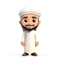 3d rendering male cartoon character png