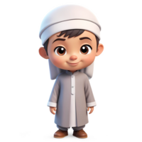 3d rendering boy cartoon character png