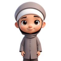 3d rendering boy cartoon character png