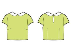 illustration. Women's tops. Casual clothes vector