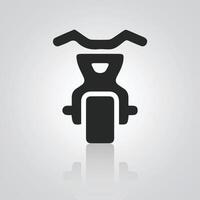 Motorcycle icons, vintage motorcycle, unique icons, and a bike logo with a silver background, illustration vector