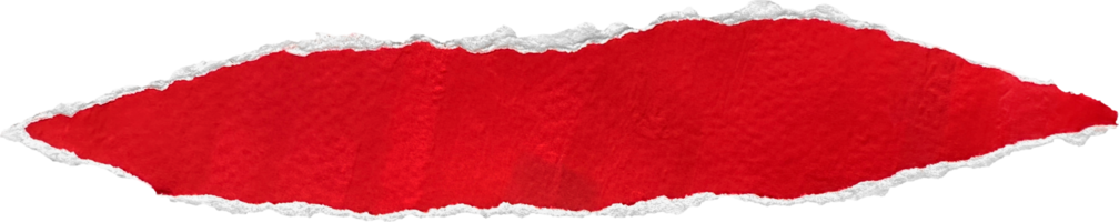 Red and White Torn Paper Piece png