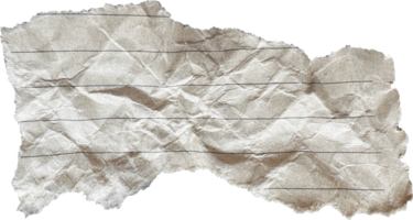 Brown Torn Crumpled Old Craft Lined Paper Piece png