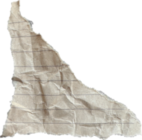 Brown Torn Crumpled Old Craft Lined Paper Piece png