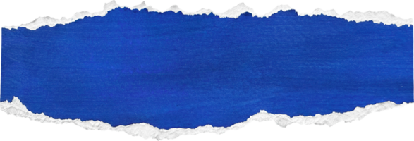 Blue and White Torn Paper Piece png