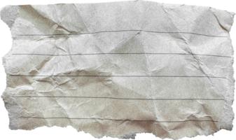 Brown Torn Crumpled Old Craft Lined Paper Piece png