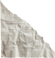 Brown Torn Crumpled Old Craft Lined Paper Piece png