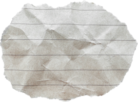 Brown Torn Crumpled Old Craft Lined Paper Piece png