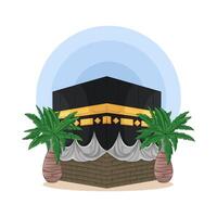 ilustración de kaaba vector