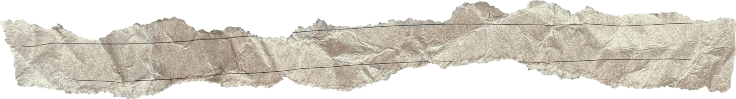 Brown Torn Crumpled Old Craft Lined Strip png