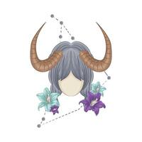 Illustration of Capricorn vector