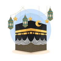 ilustración de kaaba vector