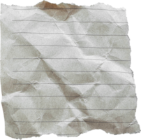 Brown Torn Crumpled Old Craft Lined Paper Piece png