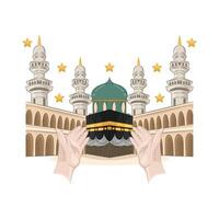 ilustración de kaaba vector