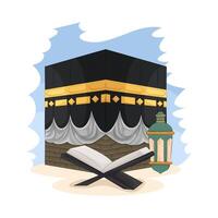 ilustración de kaaba vector