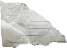 Brown Torn Crumpled Old Craft Lined Paper Piece png