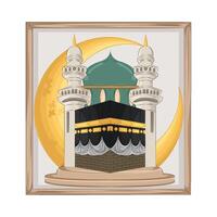 ilustración de kaaba vector