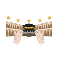 ilustración de kaaba vector