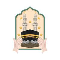 ilustración de kaaba vector