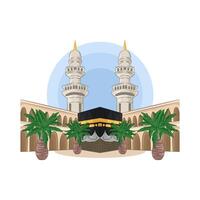 ilustración de kaaba vector