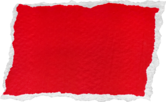 Red and White Torn Paper Piece png