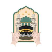 ilustración de kaaba vector