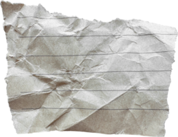 Brown Torn Crumpled Old Craft Lined Paper Piece png