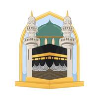 ilustración de kaaba vector