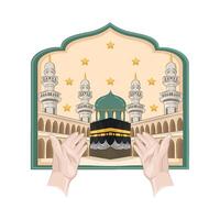 Illustration of Kaaba vector