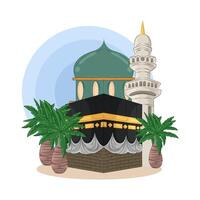 Illustration of Kaaba vector