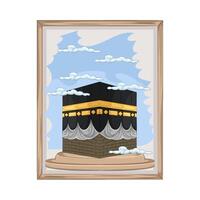 ilustración de kaaba vector