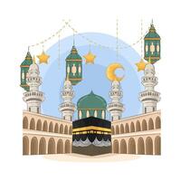 ilustración de kaaba vector