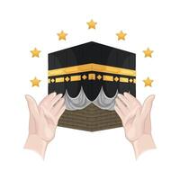 ilustración de kaaba vector