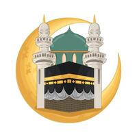 ilustración de kaaba vector