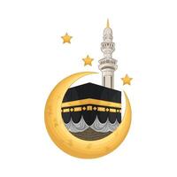 ilustración de kaaba vector