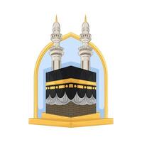 ilustración de kaaba vector