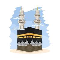 ilustración de kaaba vector