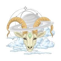 Illustration of Capricorn vector