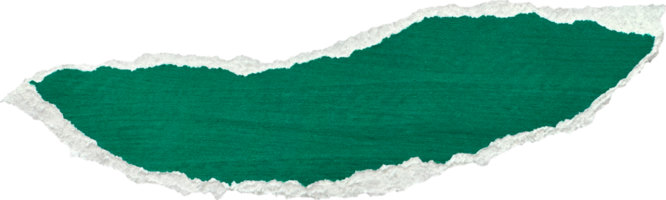 Green and White Torn Paper Piece png