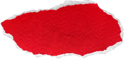 Red and White Torn Paper Piece png