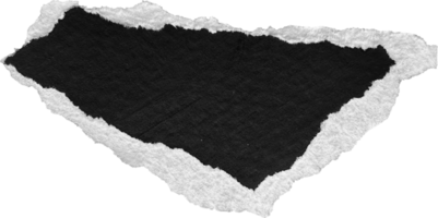 Black and White Torn Paper Piece png